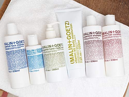 MALIN+GOETZ Vitamin E Face Moisturizer 4 oz and 8 oz packaging