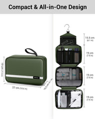 Maliton Toiletry Bag waterproof-nylon protects contents during travel and wet conditions.