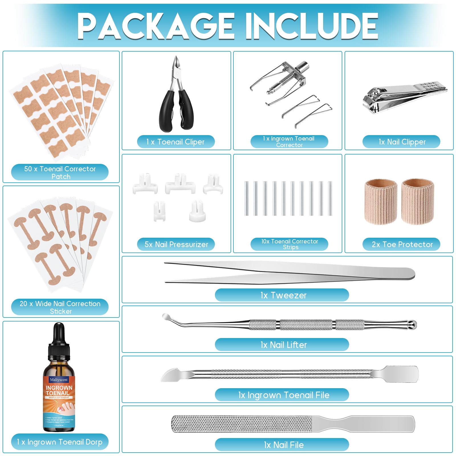Maliyscent ingrown toenail drops for gentle regular care.