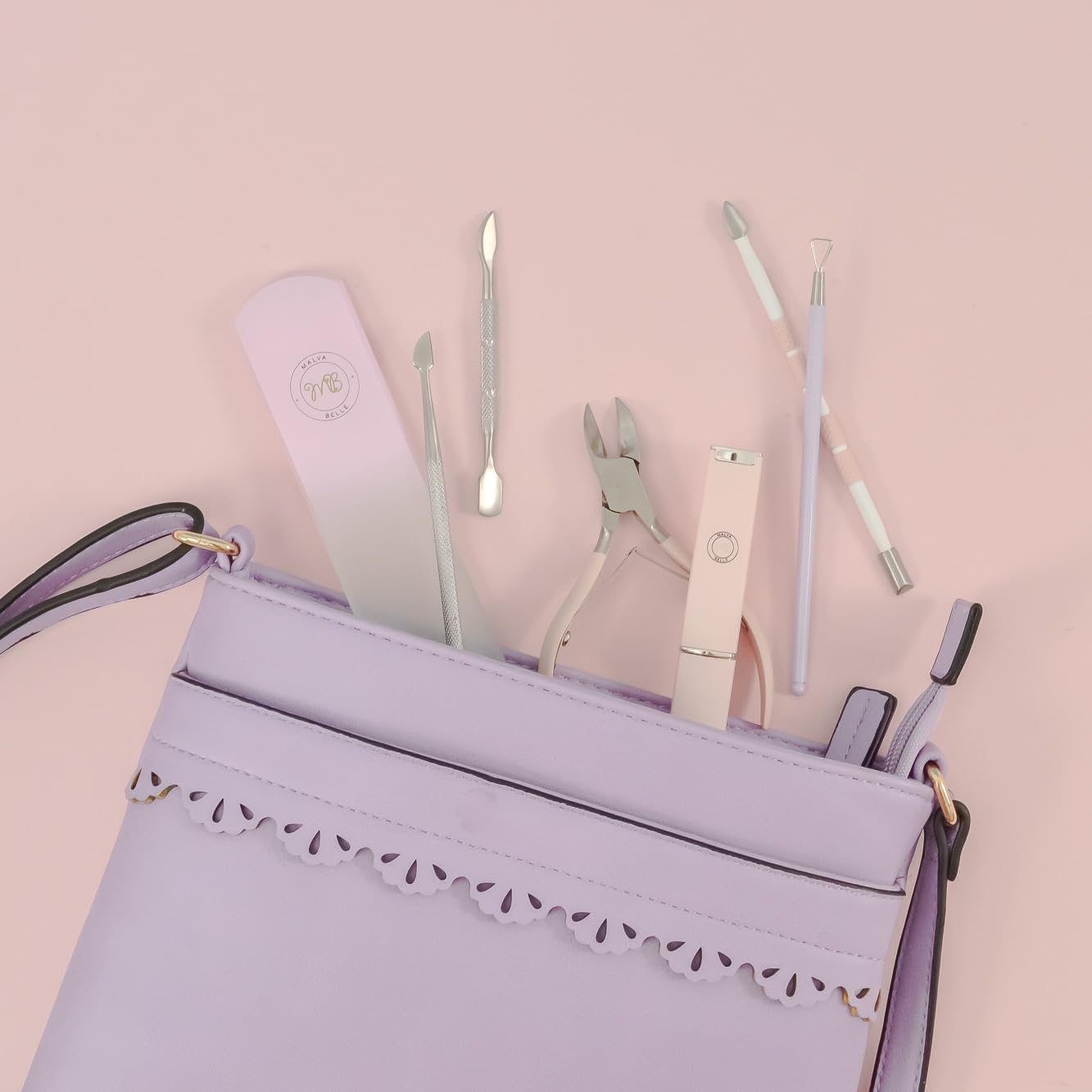 Branding and packaging of Malva Belle add elegance to routines.