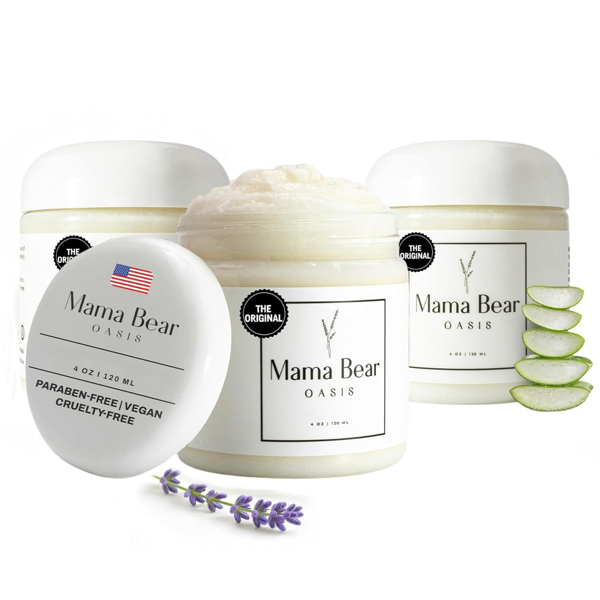 Mama Bear Oasis magnesium lavender lotion bottle for soothing feet and hands