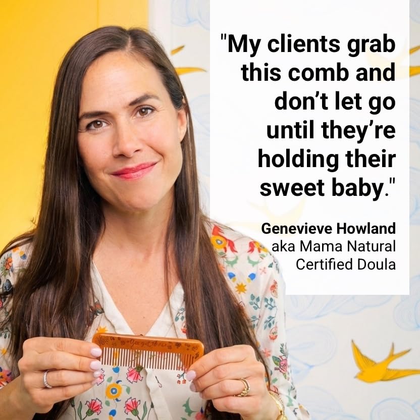 Mama Natural labor comb is water-safe for easy cleaning in the shower