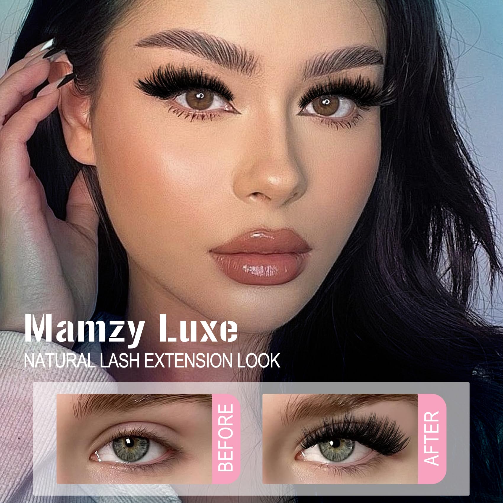Mamzy Luxe Daily DIY Lash Kit supports easy extensions.
