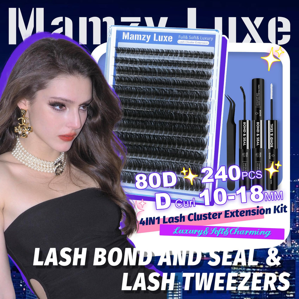 Mamzy Luxe lash bond and seal duo for secure adhesion.
