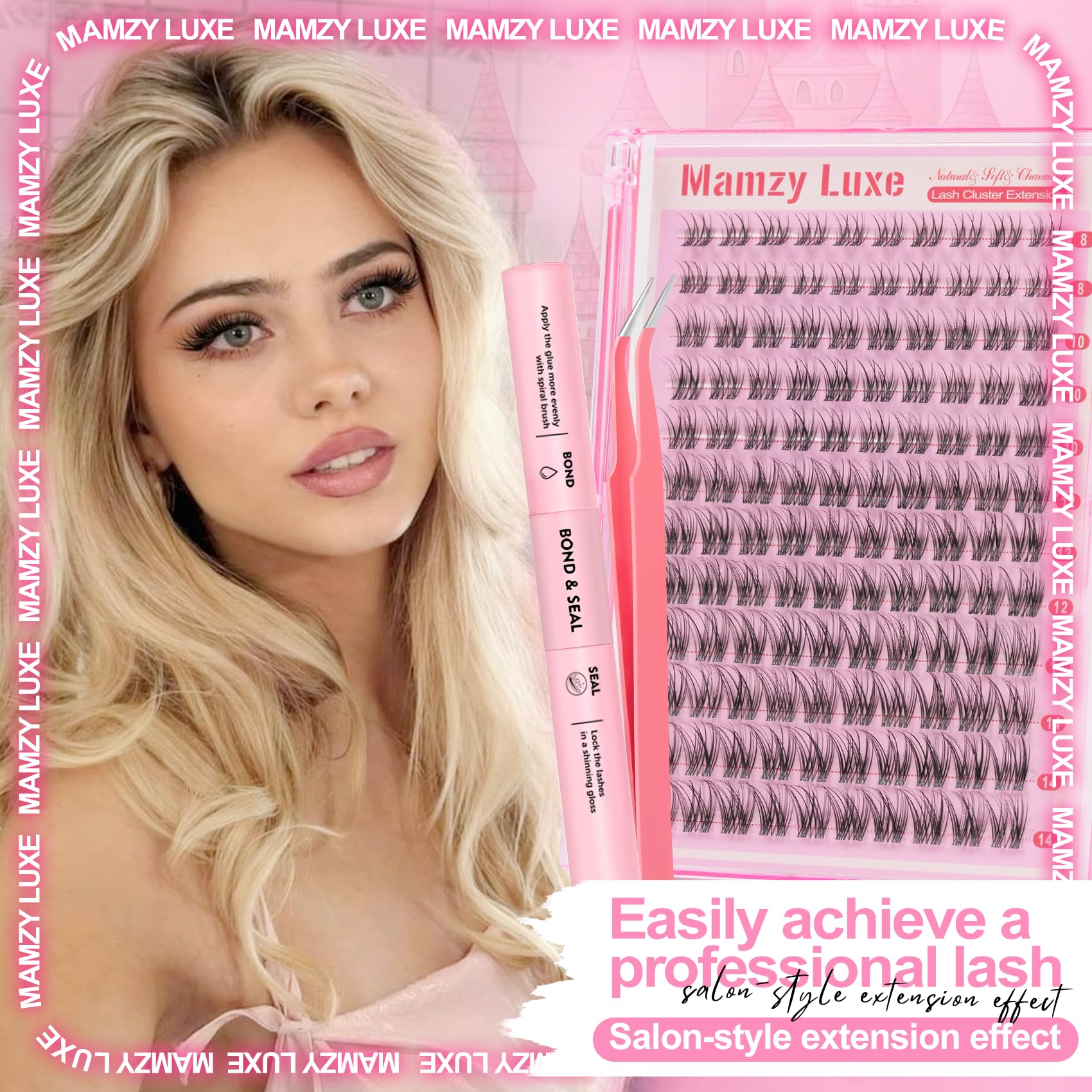 Mamzy Luxe subtle-density clusters create a natural eye frame