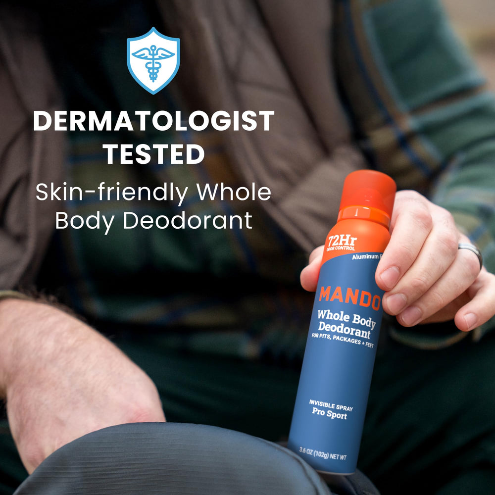 Mando 72-hour odor control performance keeps you fresh throughout tough days.