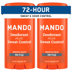 Mando Mt Fuji pack of two antiperspirant sticks for all-day odor control.