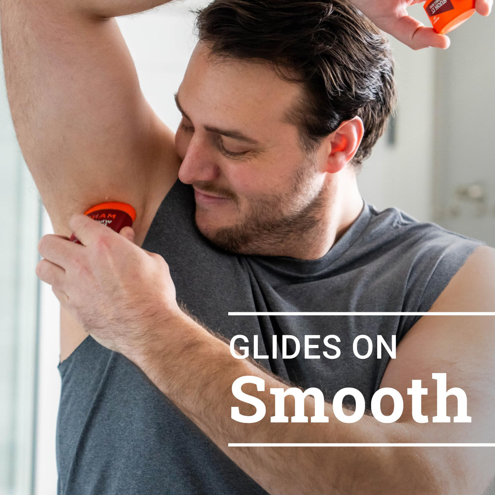 Mando Bourbon Leather Deodorant texture close-up shows smooth, skin-friendly consistency.