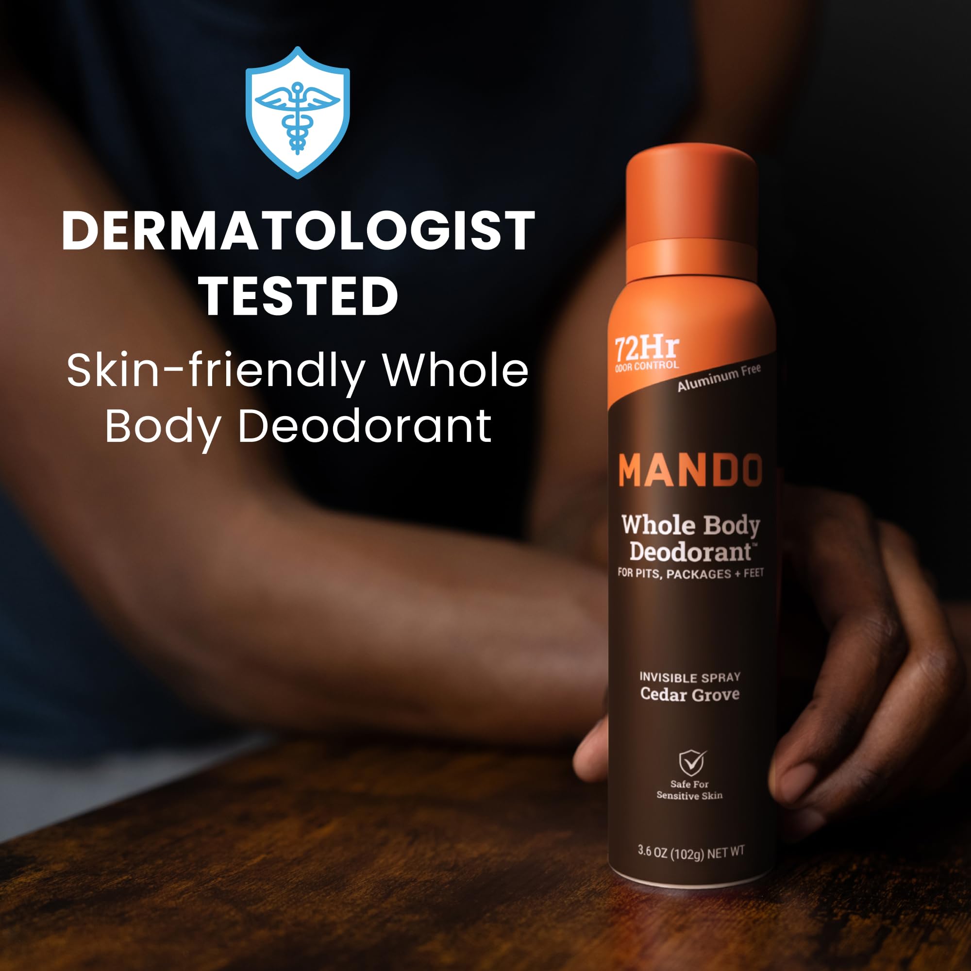 Mando Cedar Grove scent mood visual conveys natural, earthy fragrance.
