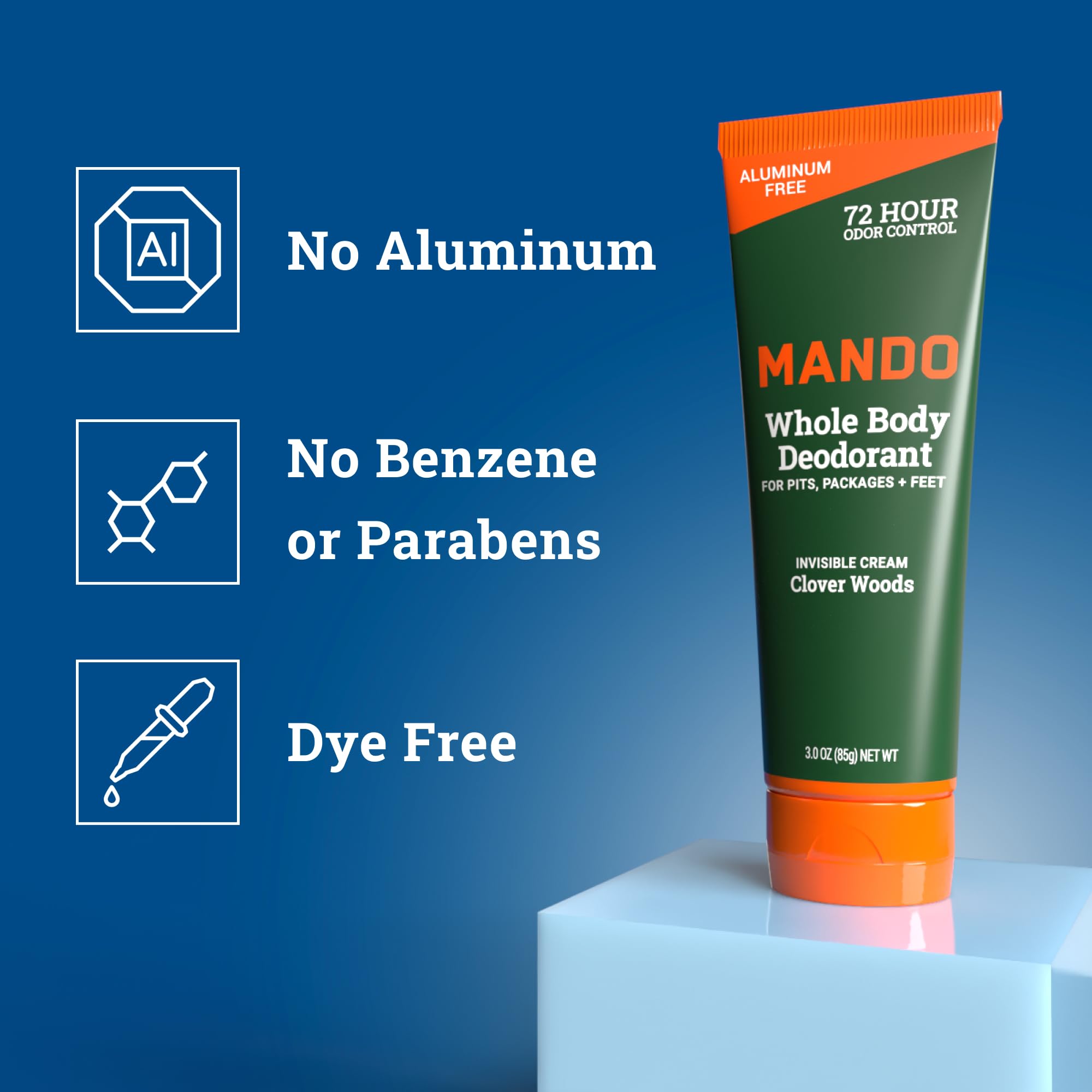 Mando doctor-developed formula designed for external skin safety.