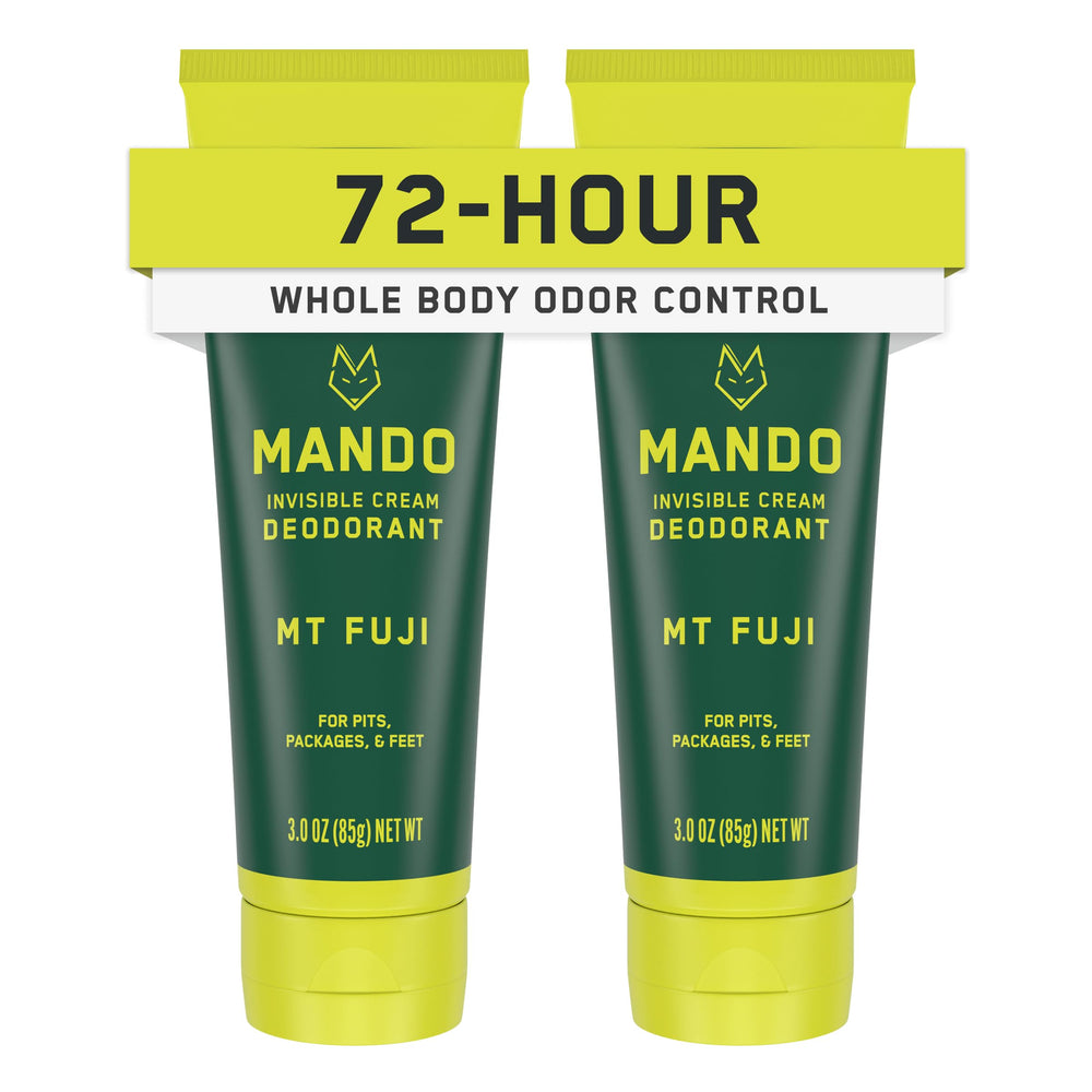 Mando Mt Fuji bottle front view highlighting invisible deodorant for long-lasting odor control