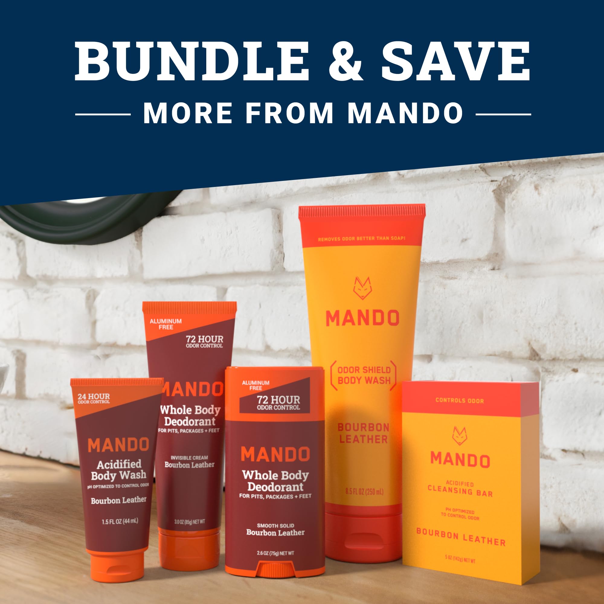 Mando Odor Shield applied on arm suggests confident post-shower freshness.