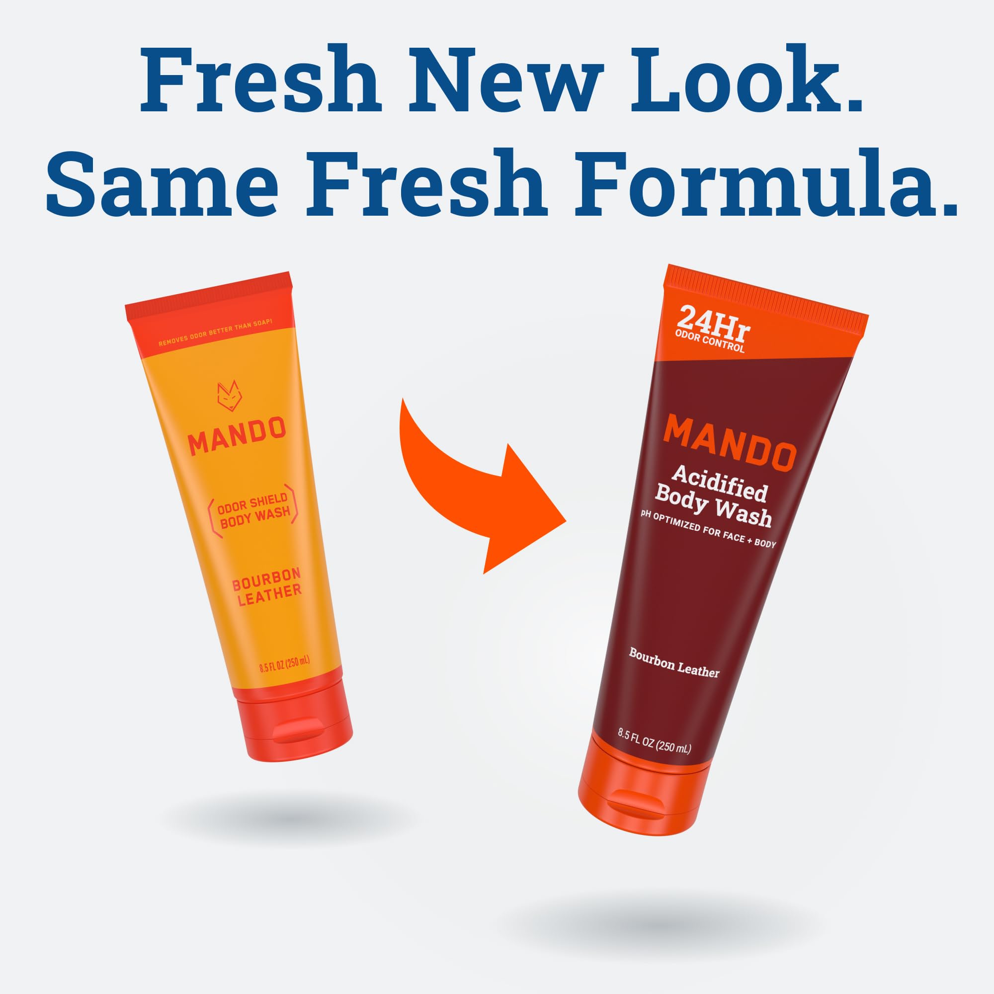 Dispense close-up showing mandelic acid in Mando formula for cleaner skin.