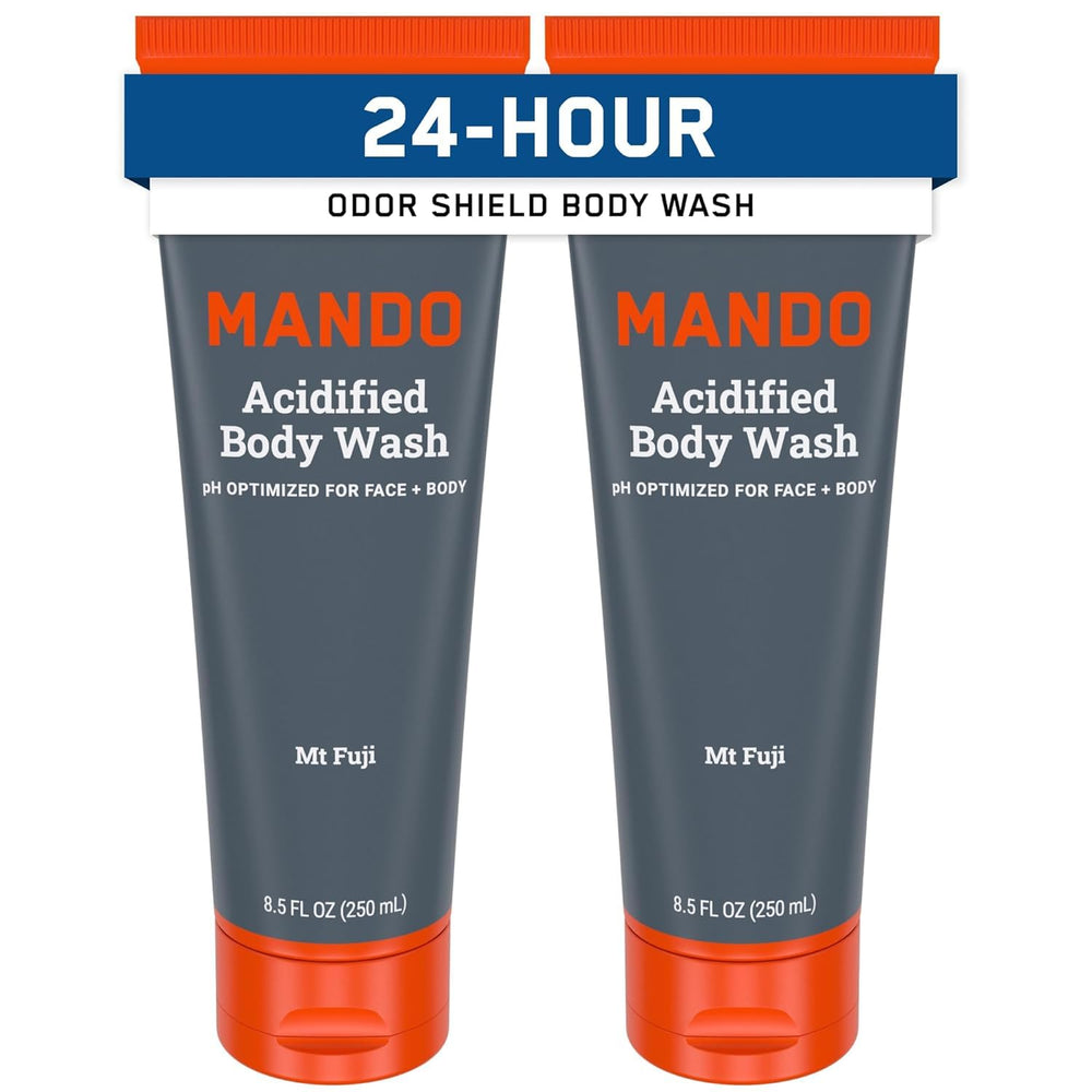 Mando Odor Shield bottle pour showing odor-control cleansing action