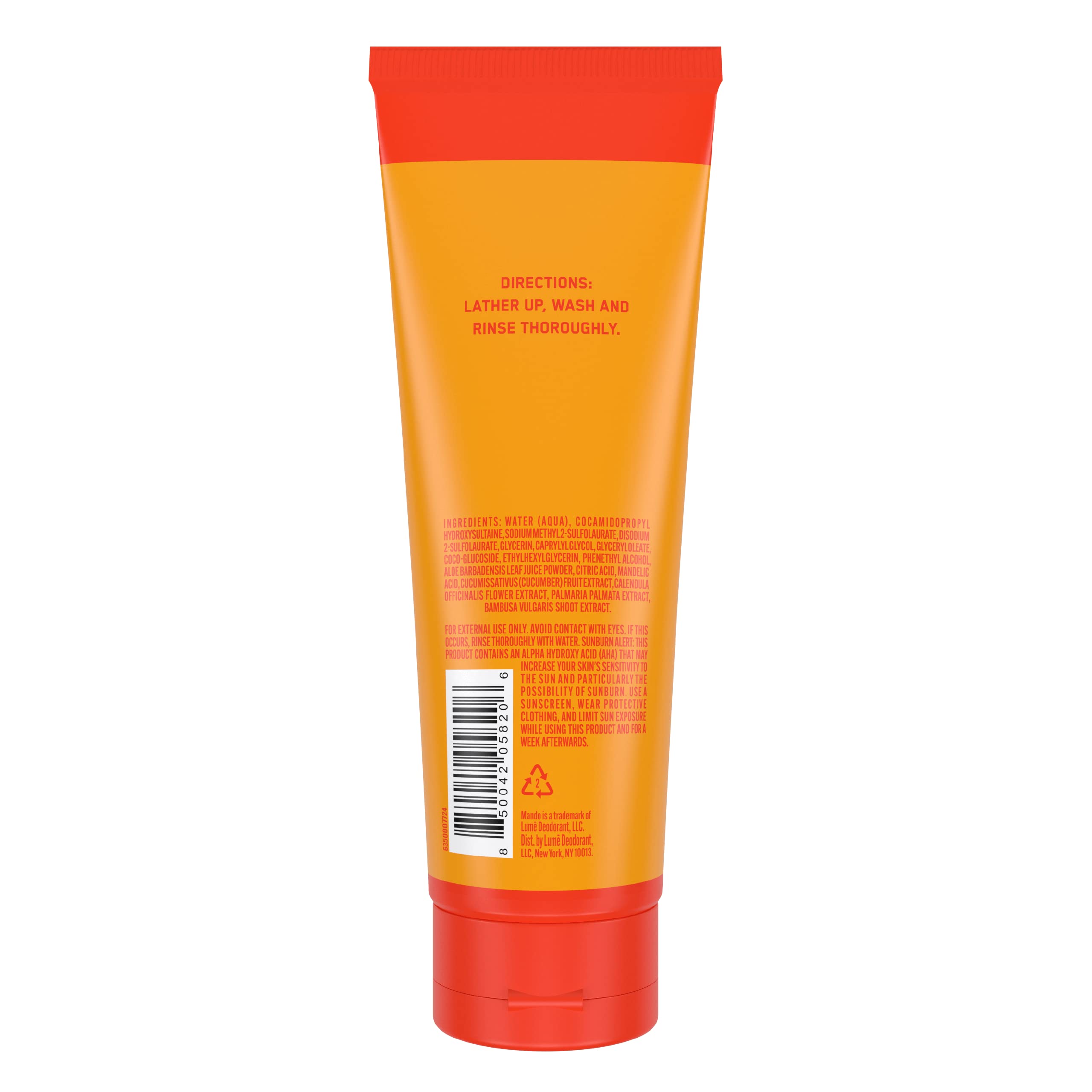 Mando Odor Shield creates a rich lather for thorough cleansing.