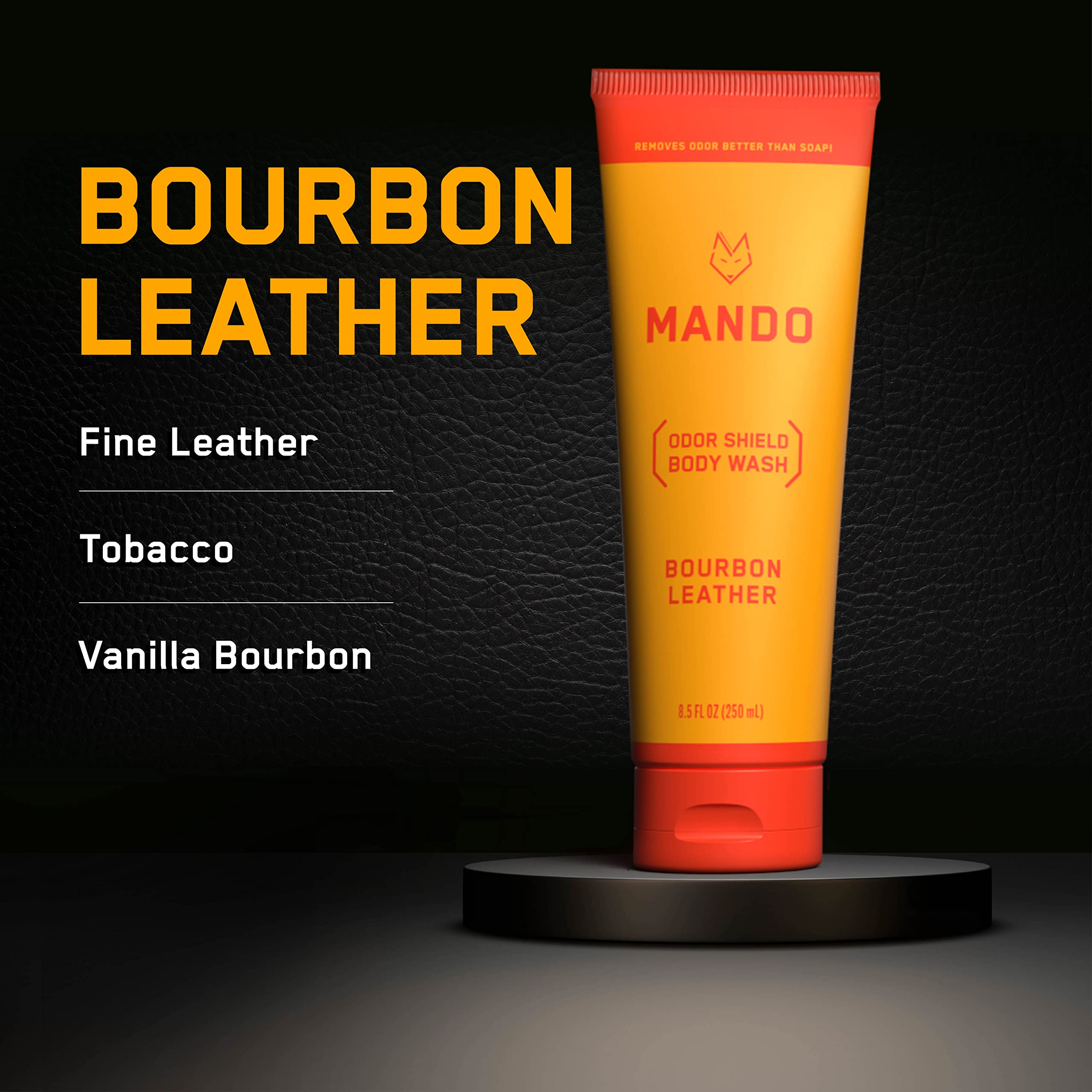 Mando Odor Shield in the shower demonstrates quick, effective cleansing.