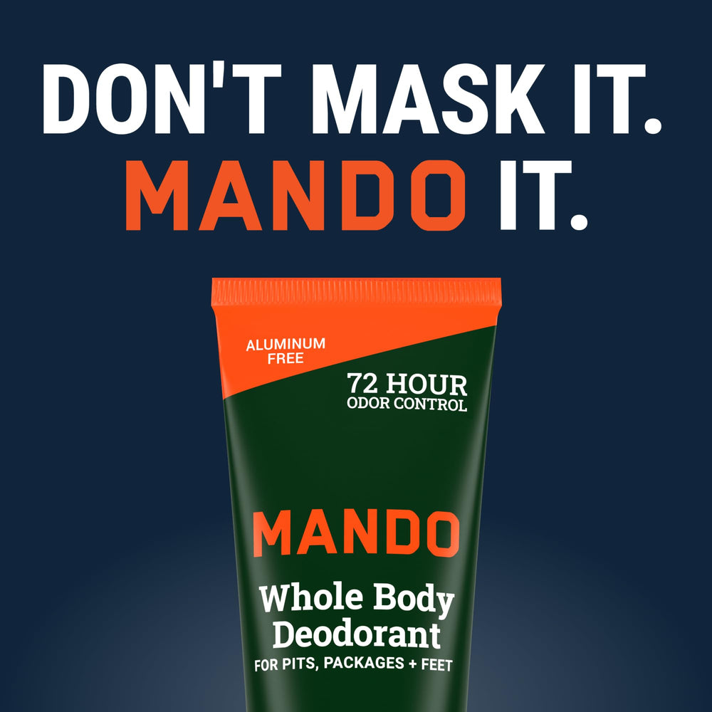 Mando pack of two tubes for ongoing odor protection.