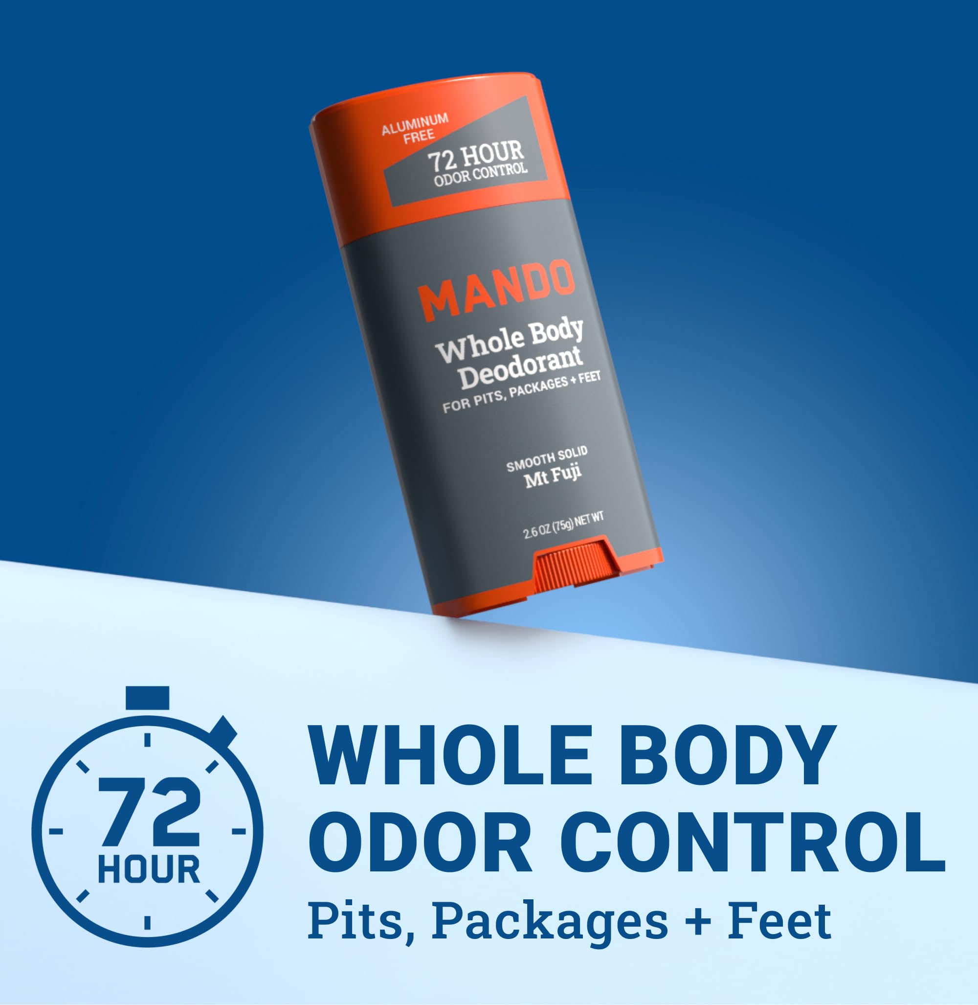 Pack of two Mando deodorant sticks for lasting freshness.