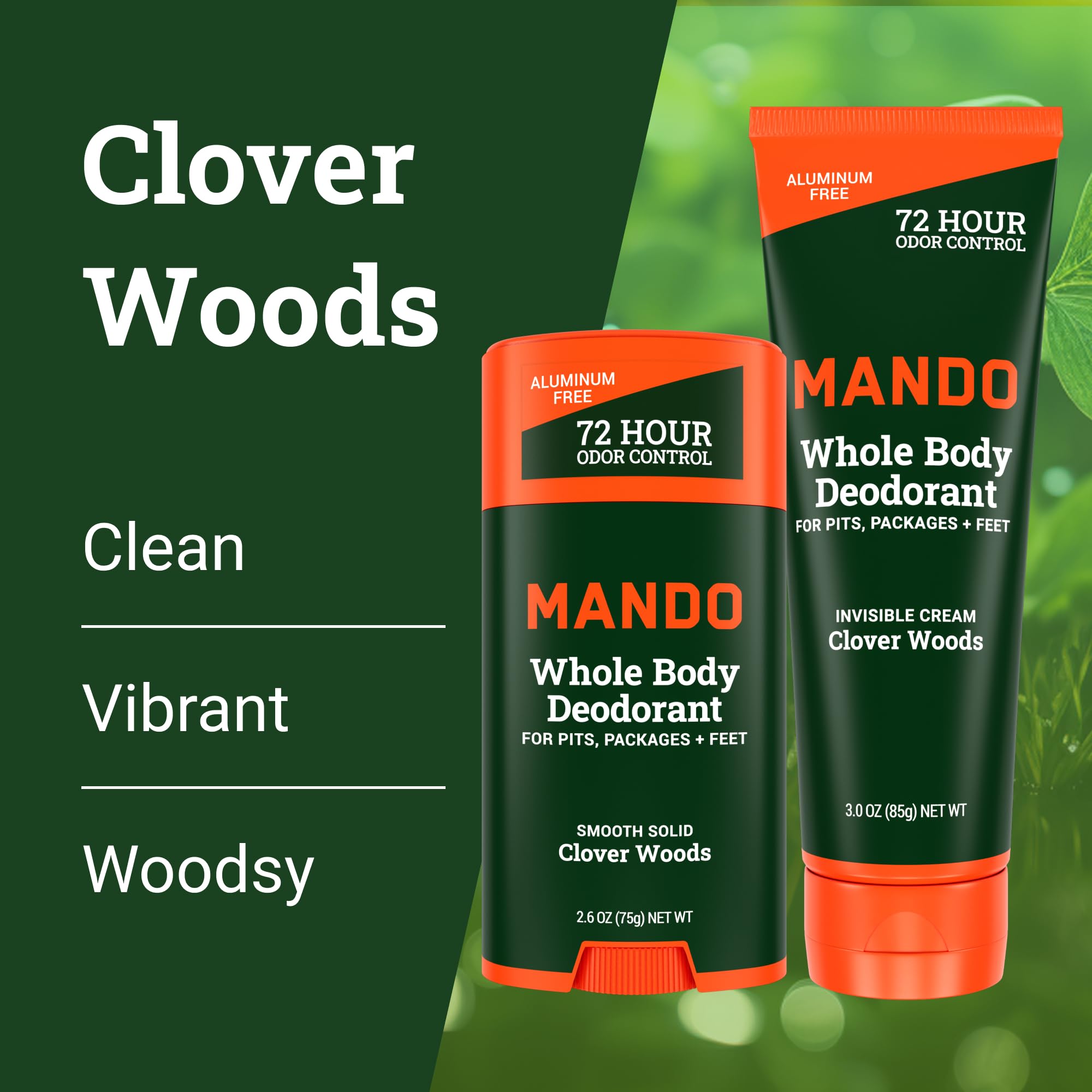 Packaging highlights skin-safe, aluminum-free formula.