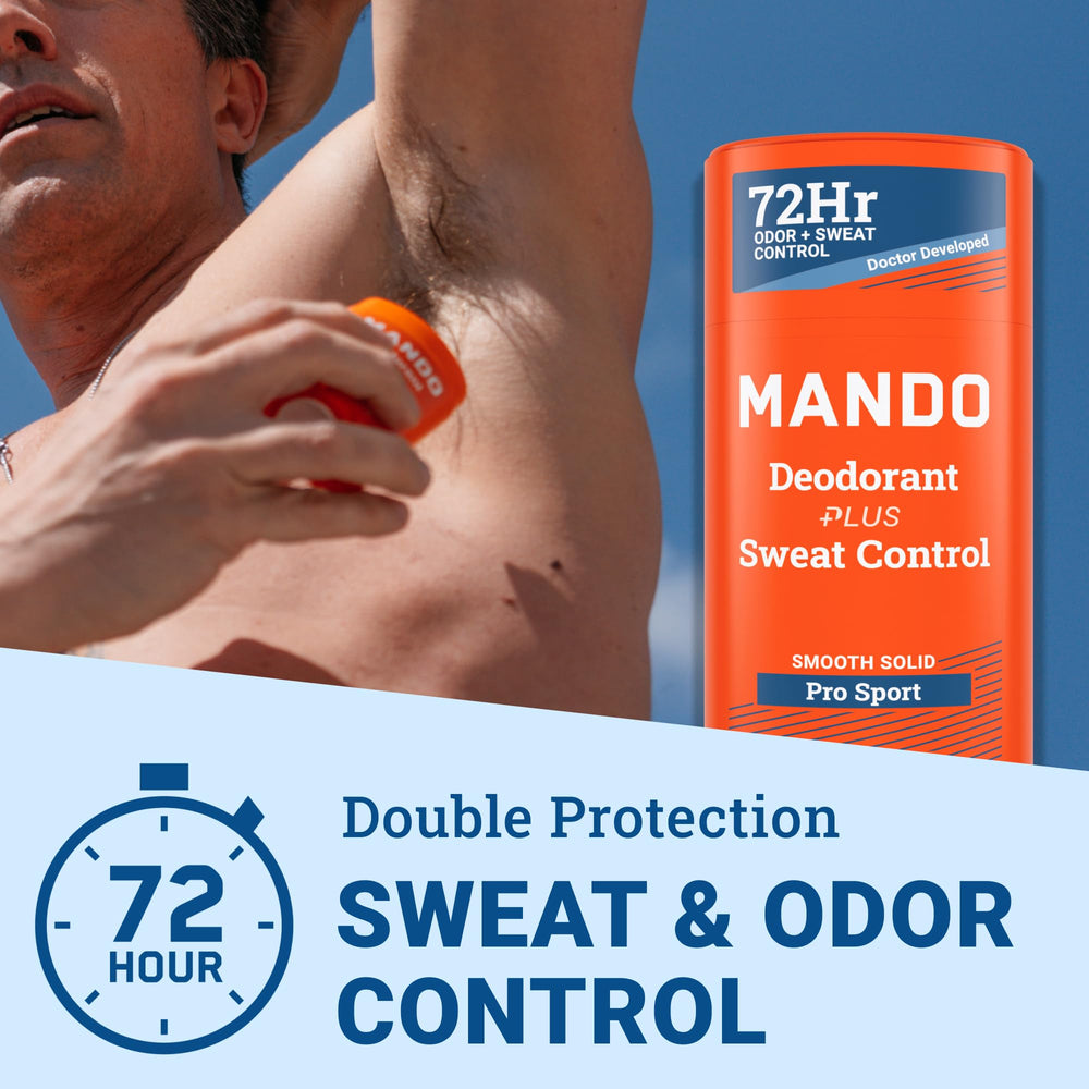 Mando Pro Sport close-up of stick texture showing smooth, skin-safe formula.
