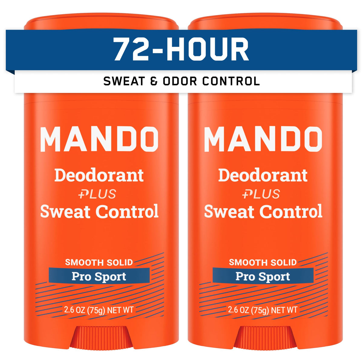 Mando Pro Sport antiperspirant stick front view for all-day odor protection.