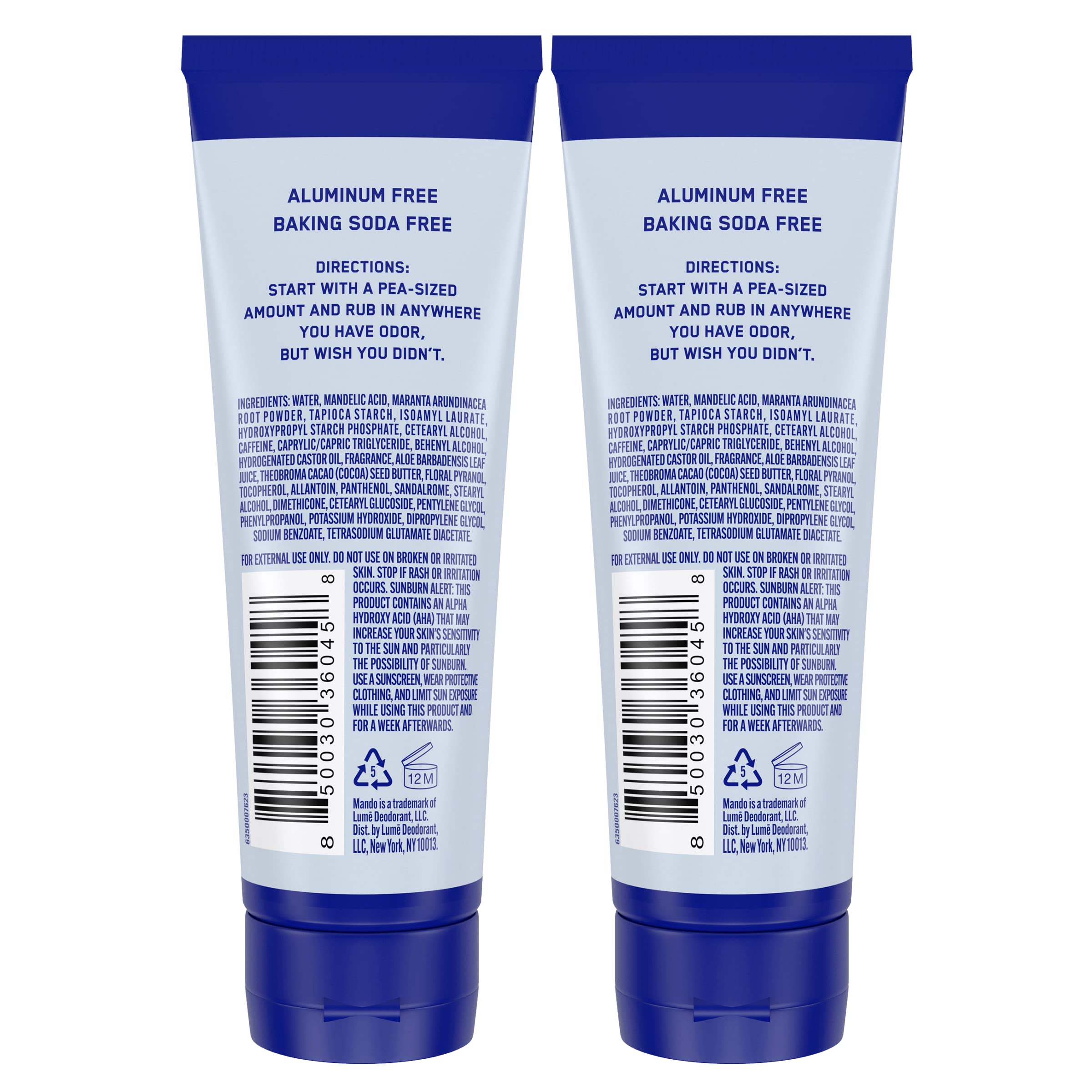 Mando Pro Sport pack of two tubes offers travel-friendly convenience.