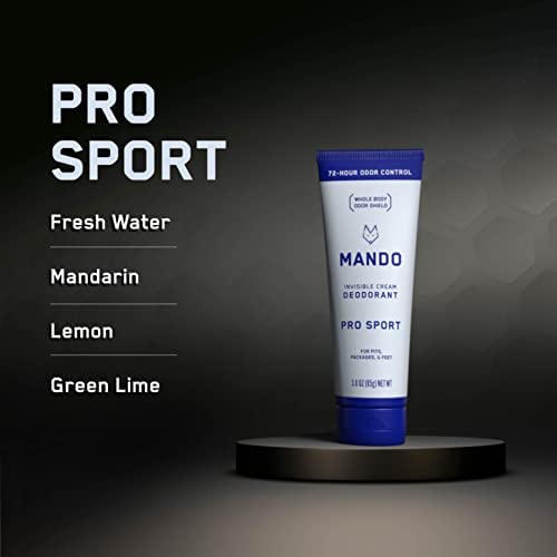 Mando Pro Sport cream texture shown for quick, clean application.