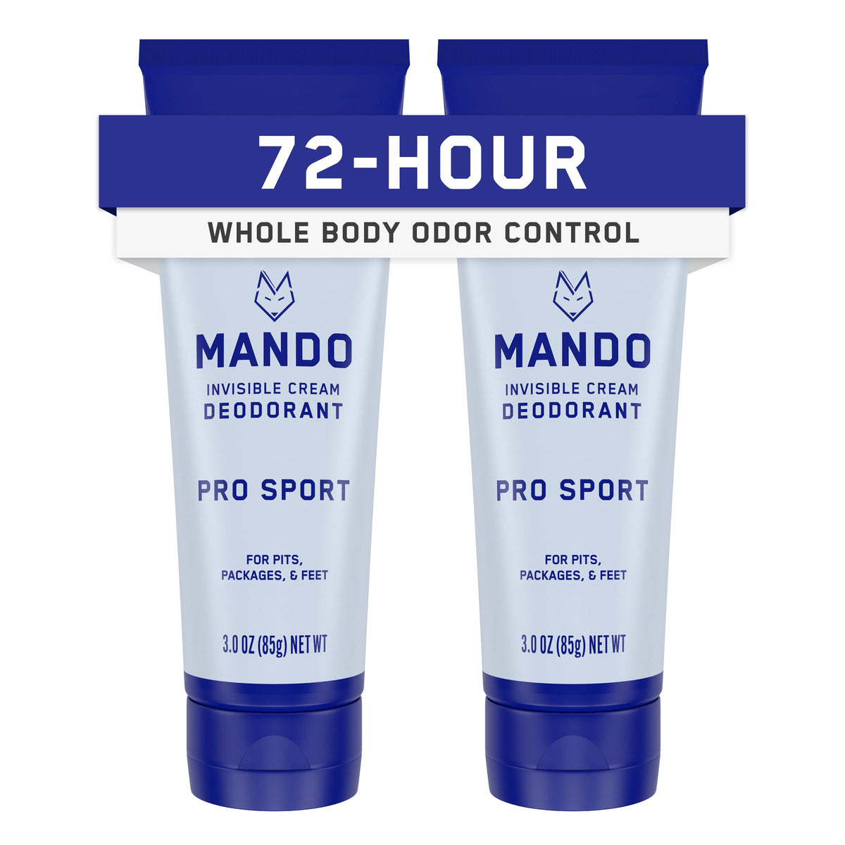 Mando Pro Sport packaging shows convenient on-the-go deodorant for men.
