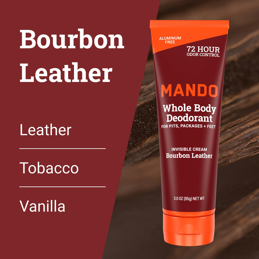 Mando skin-safe, hypoallergenic label for sensitive areas.