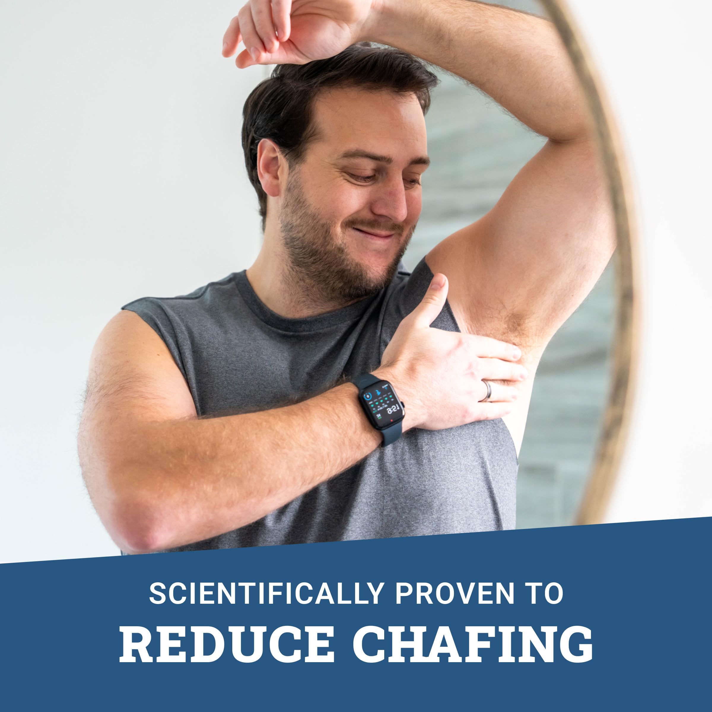 Mando smooth glide application on armpits and body surfaces