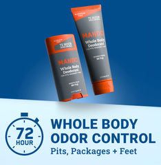 Mando tube packaging with Mt Fuji branding highlighting portable deodorant.