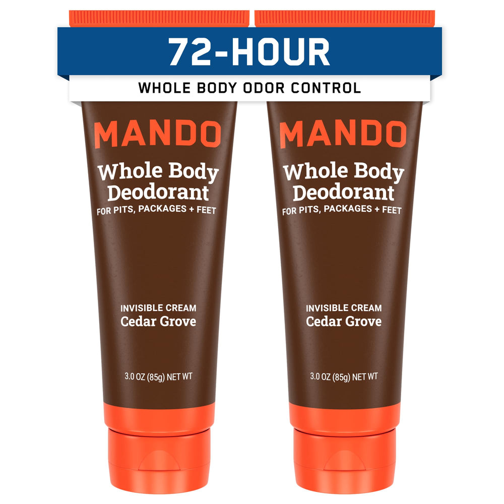 Mando Whole Body Deodorant invisible cream for men with 72-hour odor control