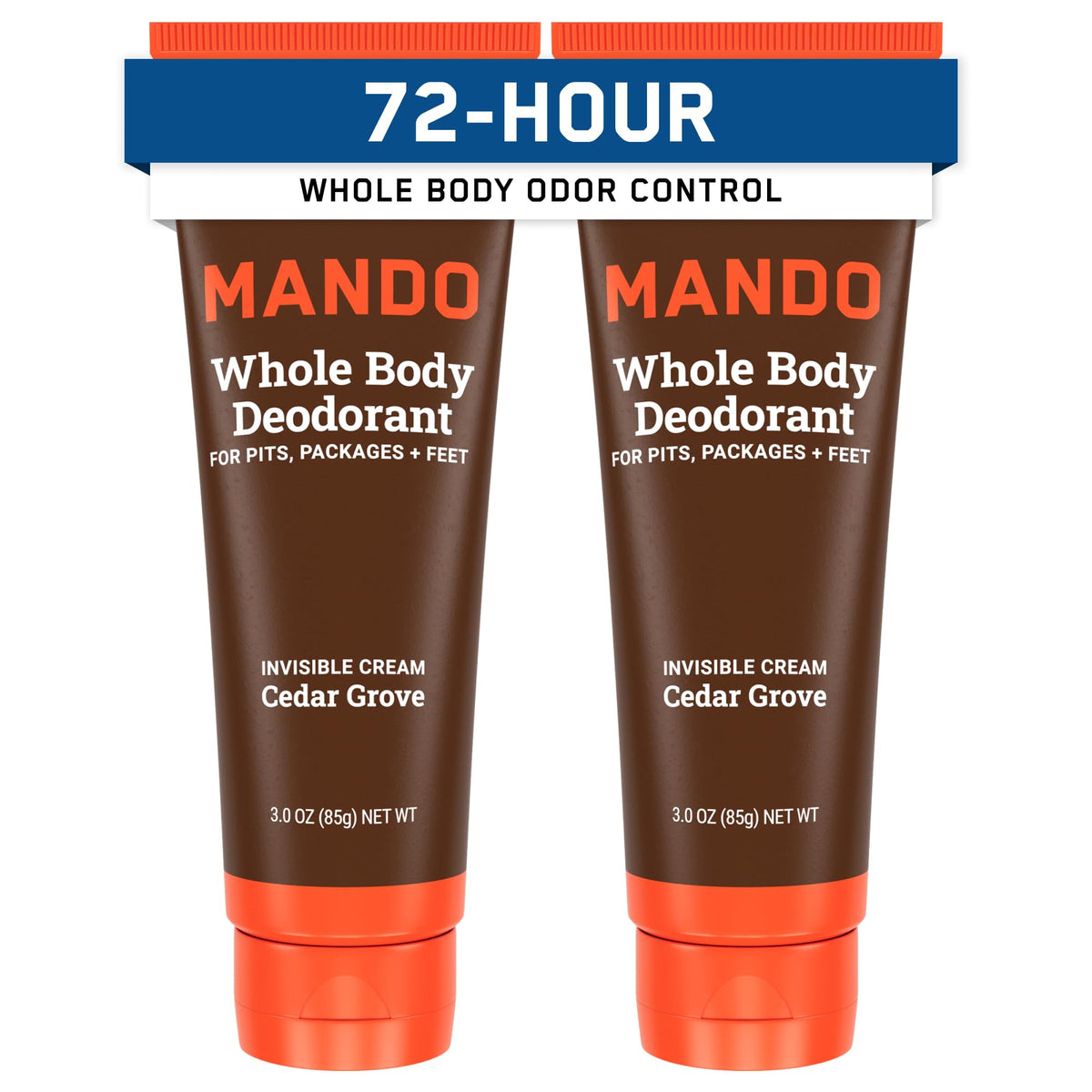 Mando Whole Body Deodorant invisible cream for men with 72-hour odor control