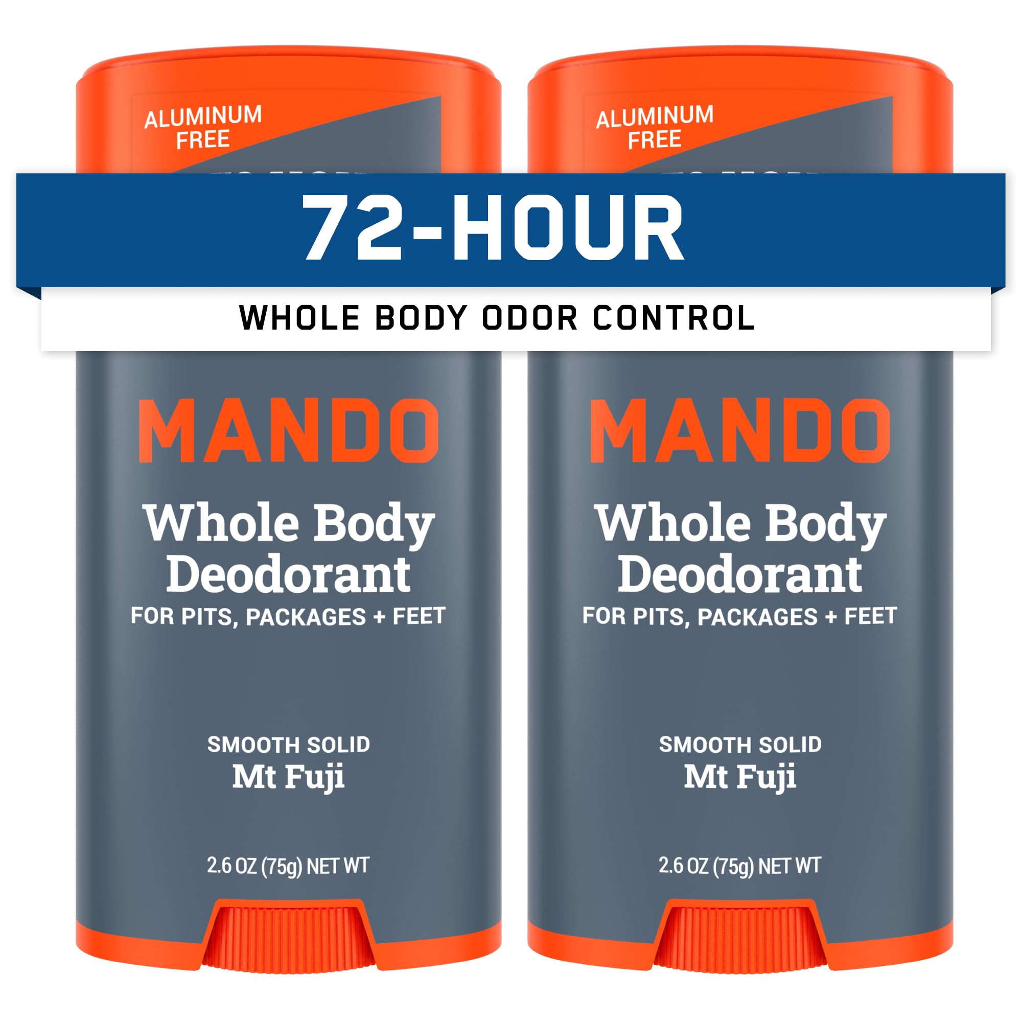 Mando Whole Body Deodorant stick in Mt Fuji scent for all-over odor control.
