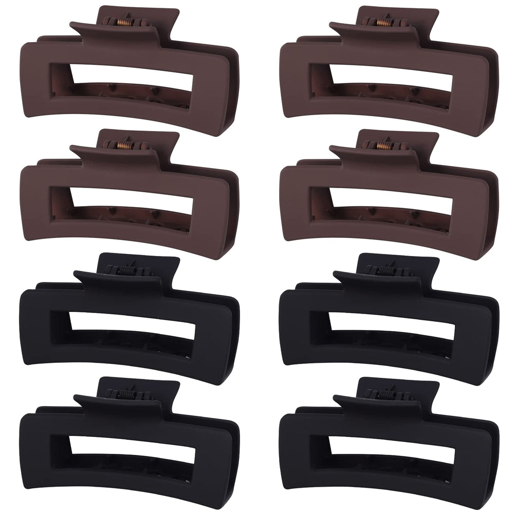 Mandydov 8 Pcs Large Hair Claw Clip in black shows strong hold for various hair types.