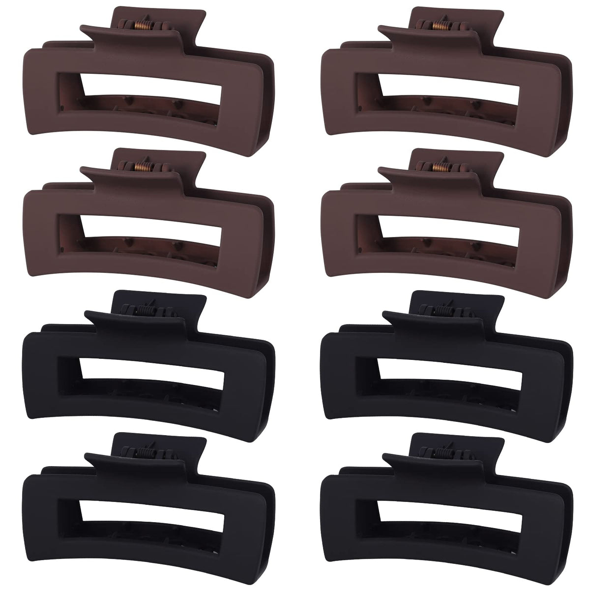 Mandydov 8 Pcs Large Hair Claw Clip in black shows strong hold for various hair types.