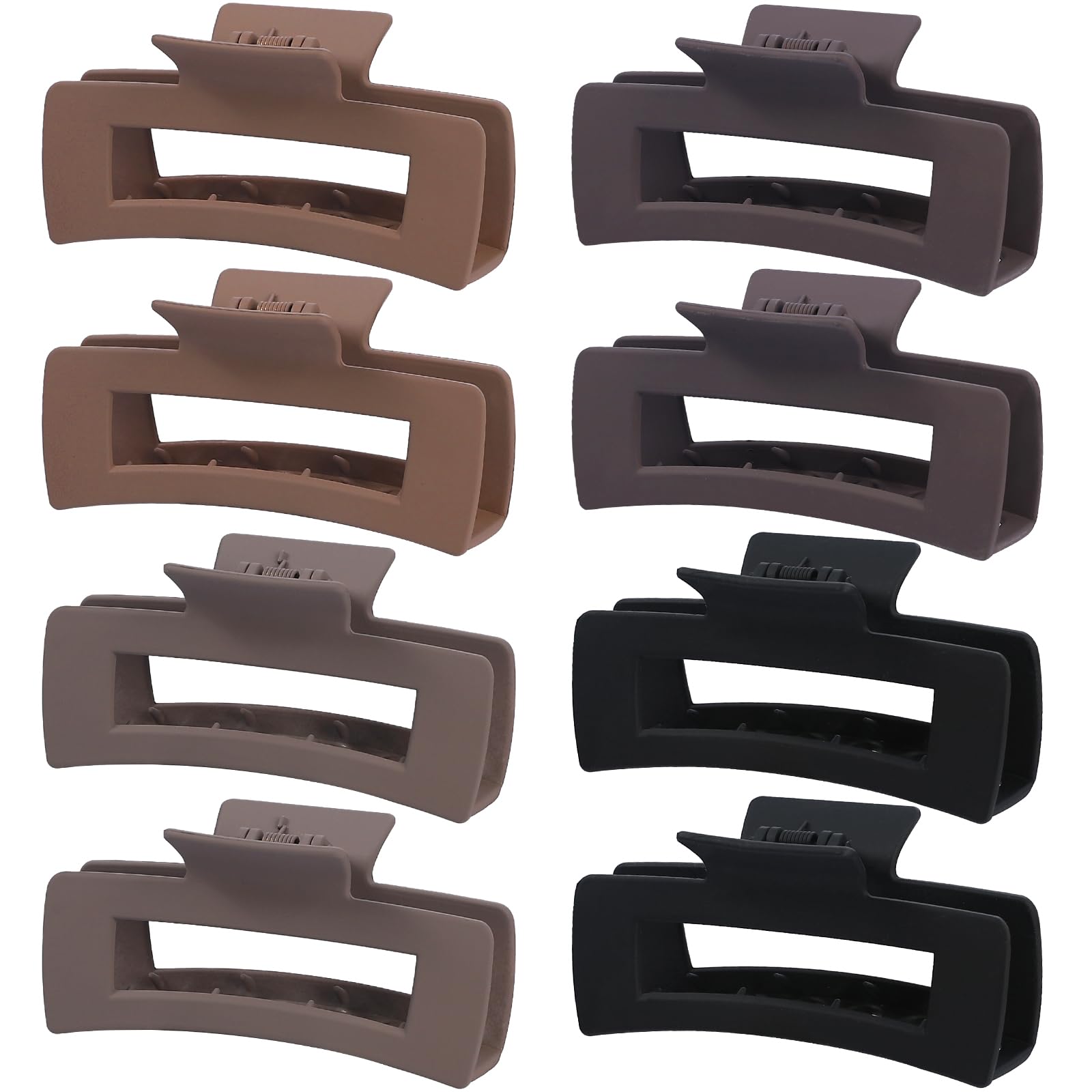 Mandydov gray matte large hair claw clips provide secure daily styling.