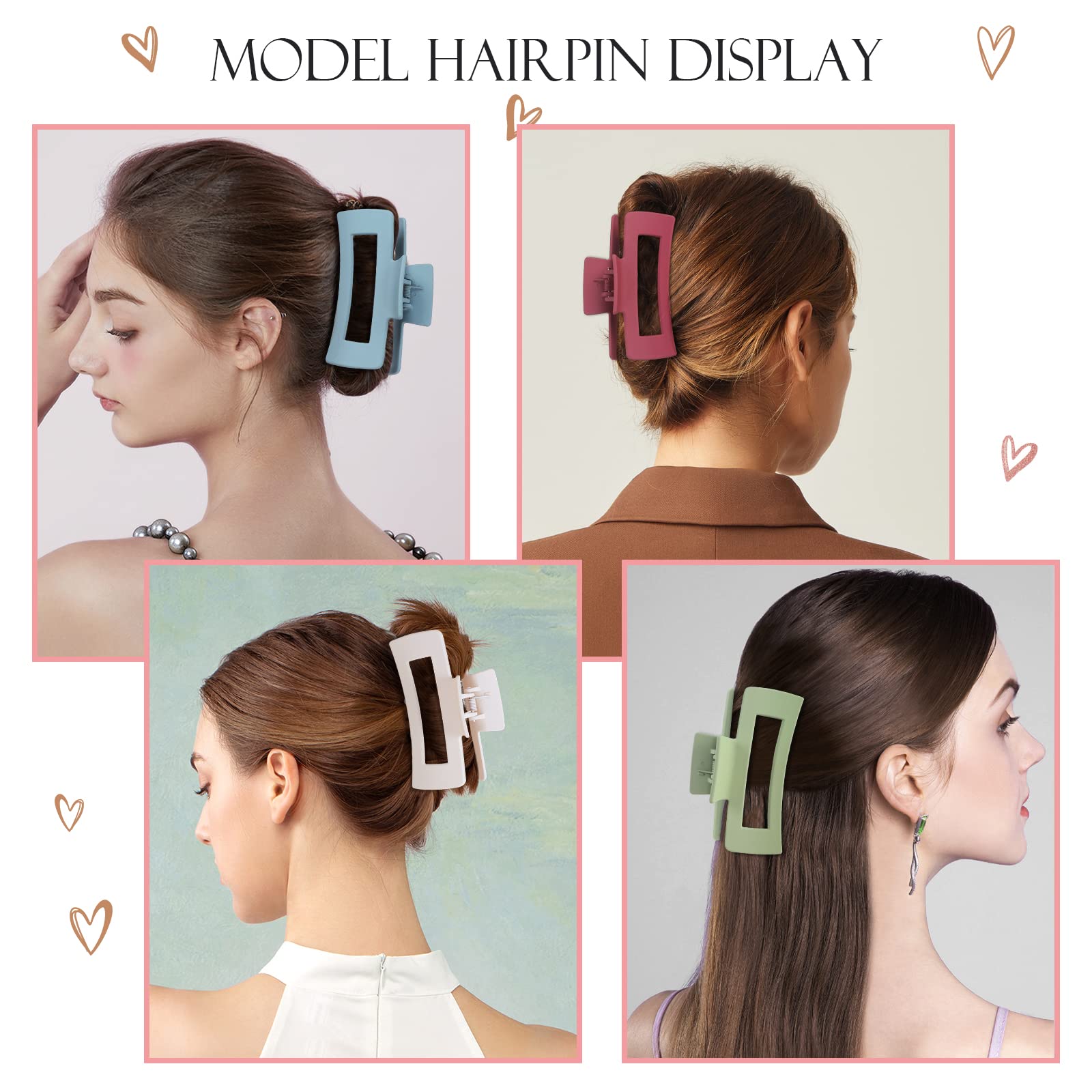 Mandydov leopard gray clip blends stylish print with durable grip for all hair types