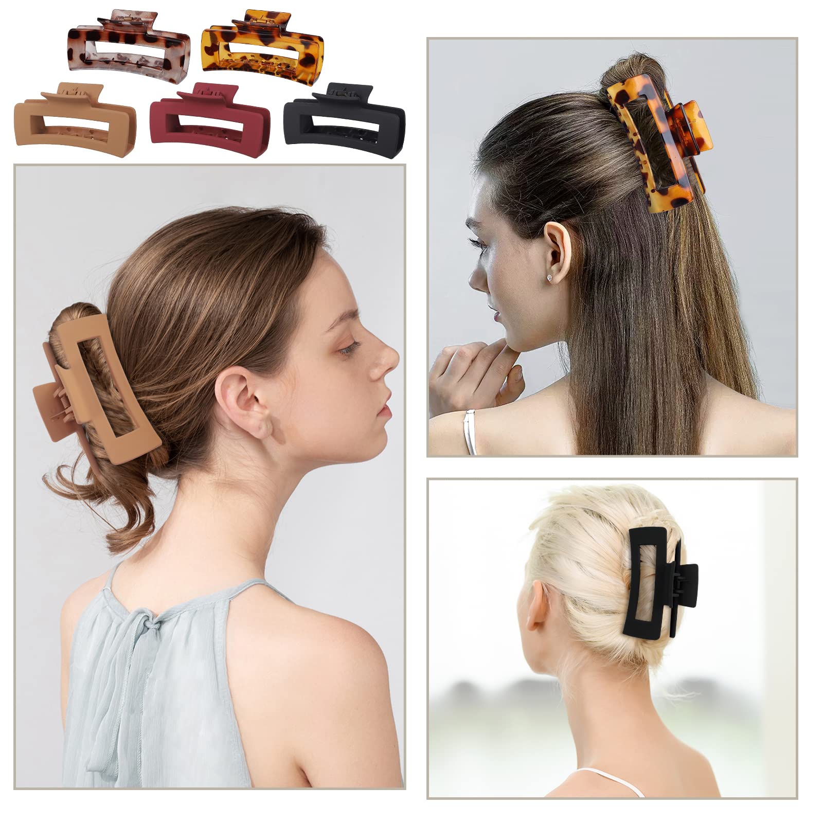 Mandydov leopard khaki clip offers versatile color for multiple looks