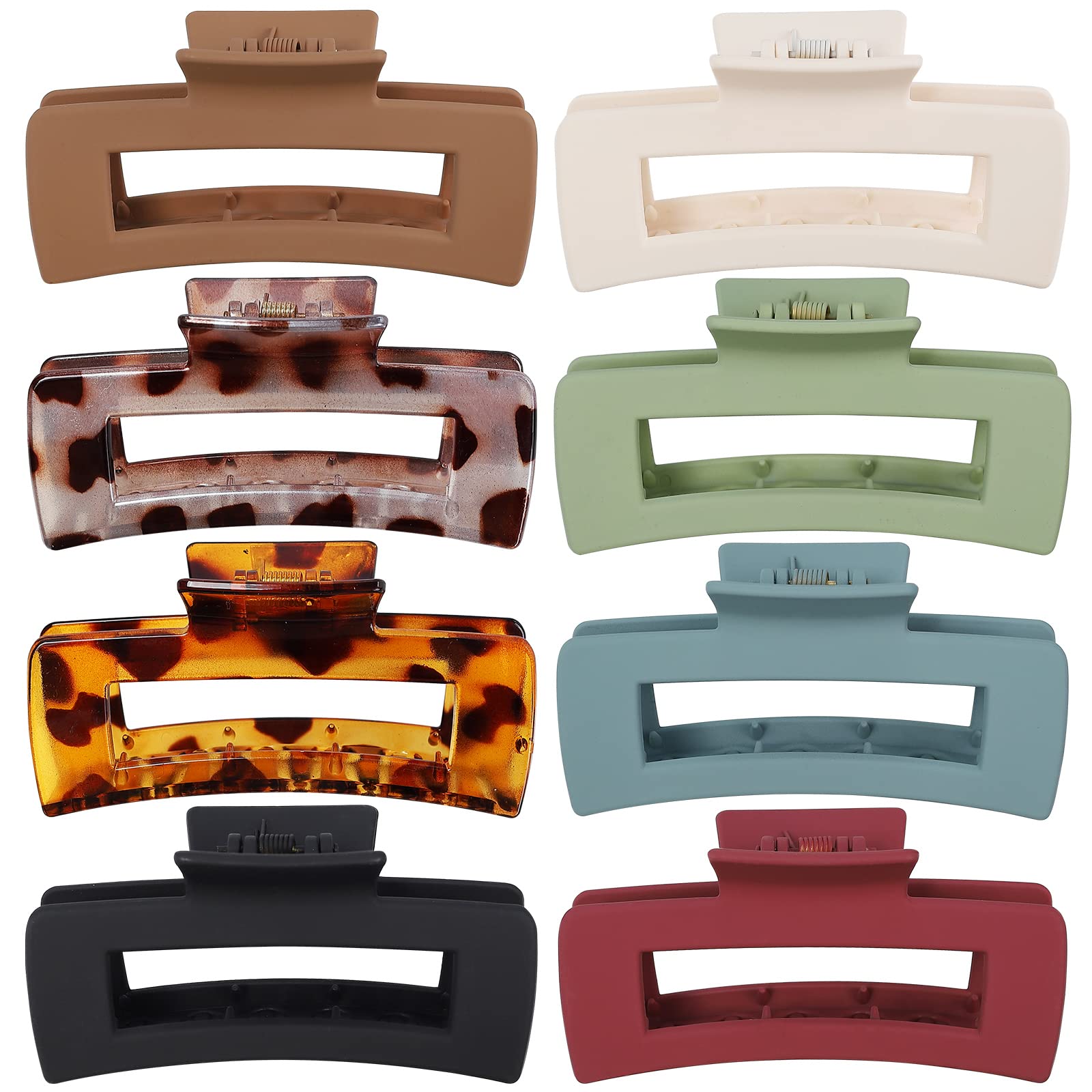Mandydov large claw clip in leopard print grips thick hair securely during workouts