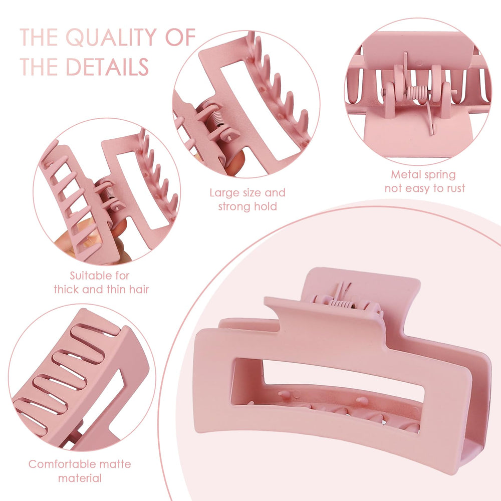 Mandydov clip with 180-degree teeth for versatile hair types.