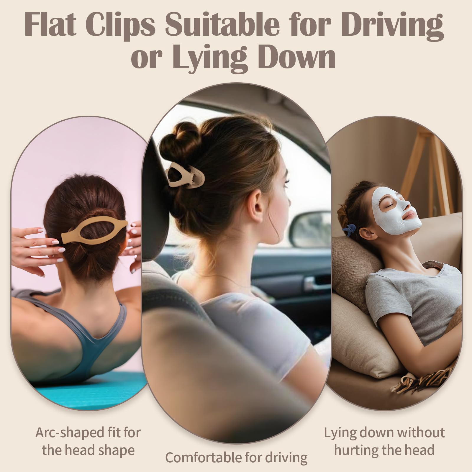 Mandydov secure-grip clip supports stable placement for many hairstyles.