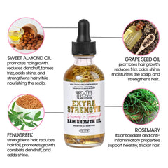 Close-up of rosemary and fenugreek botanicals for healthier-looking hair.