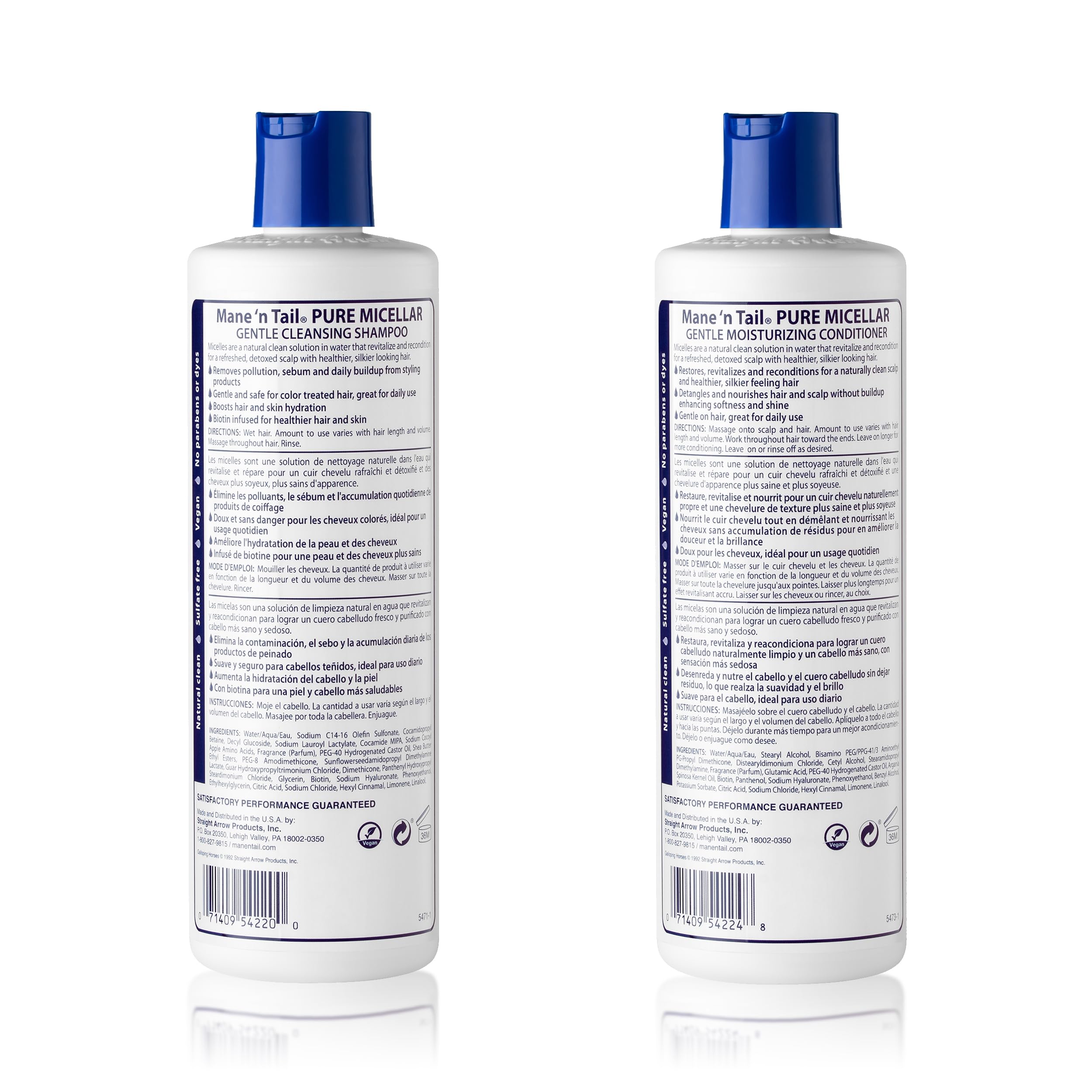 Mane 'n Tail acondicionador micelar con biotina desenreda y nutre.