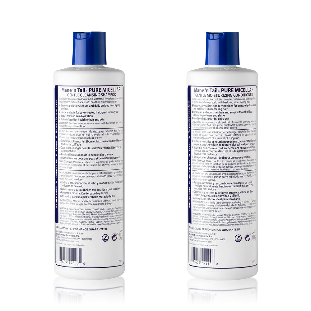 Mane 'n Tail acondicionador micelar con biotina desenreda y nutre.
