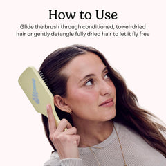 Mane Ready or Knot detangler brush anti-static bristles reduce frizz during styling.