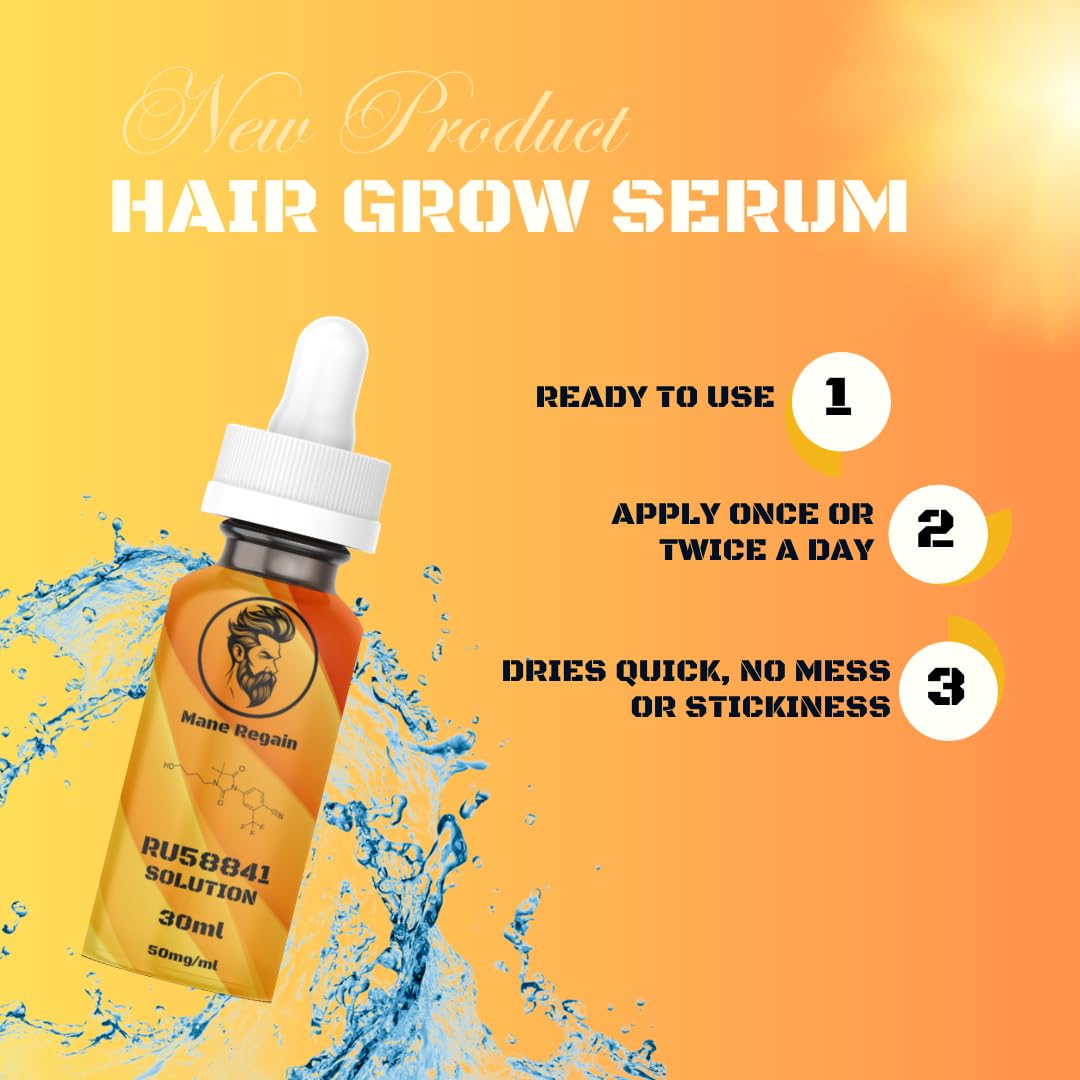 Mane Regain bottle in hand for easy precise application.