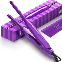 Manelix mini flat iron with ultra-slim plates for precise root styling on short hair