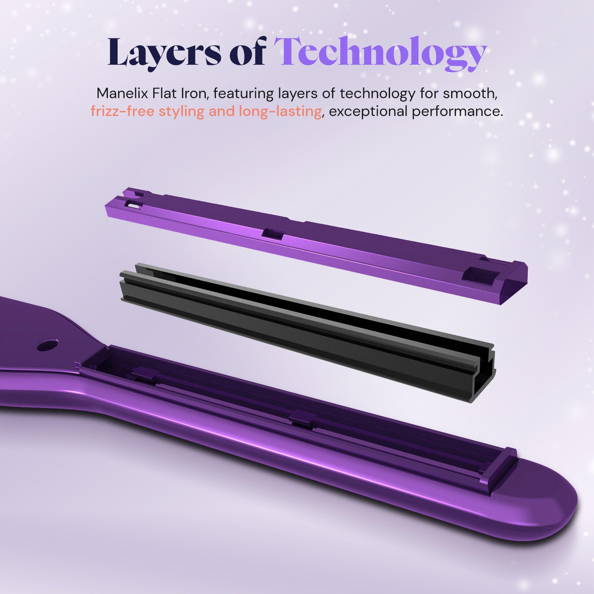 Manelix flat iron showing temperature memory for quick reuse of last setting