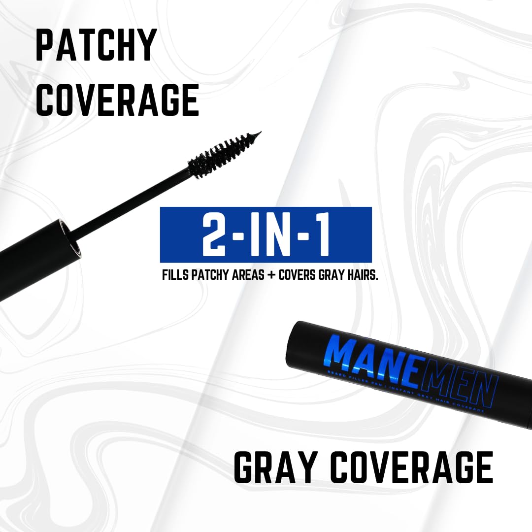MANEMEN Beard Filler Pen works for mustache and eyebrow touch-ups.